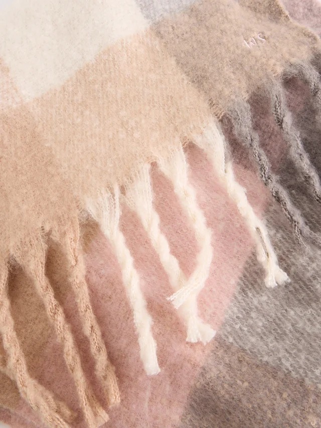 Écharpe Shelly À Carreaux Brossée