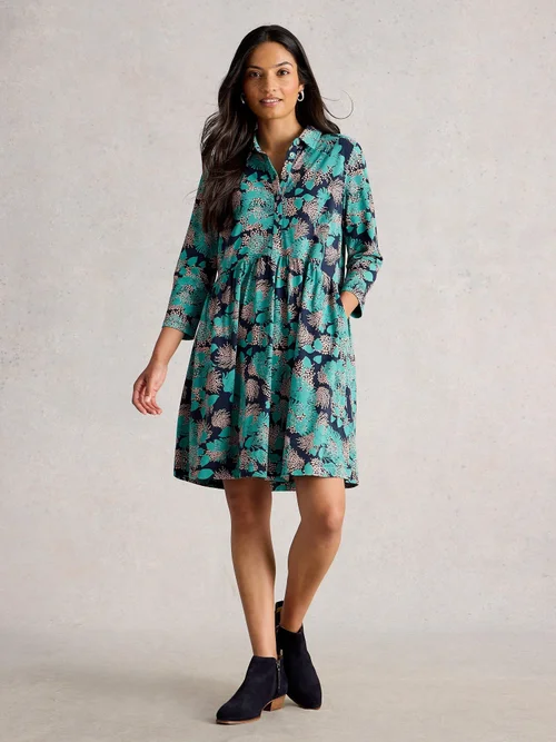 Robe En Jersey Everly - Navy Multi - 52/R Image 2