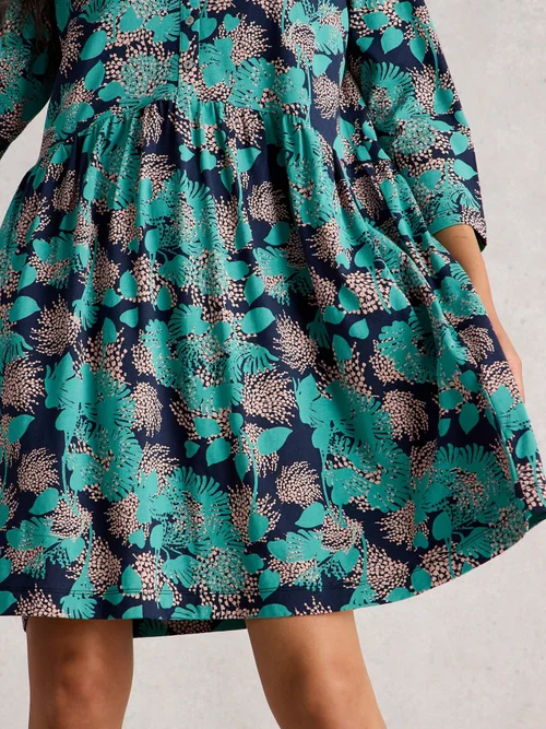 Robe En Jersey Everly - Navy Multi - 52/R Image 3