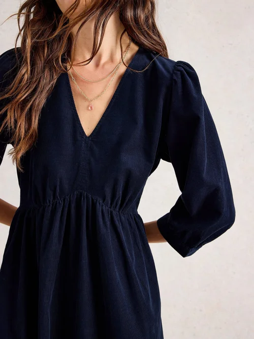 Robe En Velours Côtelé Lucy - Dark Navy - 52/R Image 3