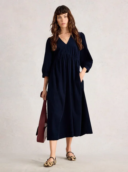 Robe En Velours Côtelé Lucy - Dark Navy - 52/R Image 2