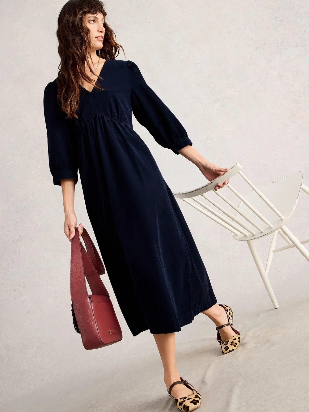 Robe En Velours Côtelé Lucy - Dark Navy - 52/R Image 1