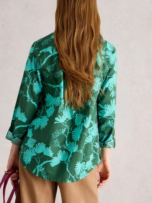 Chemise Sophie En Coton Biologique - Green Pr - 52 Image 4