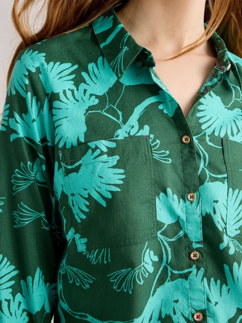 Chemise Sophie En Coton Biologique - Green Pr - 52 Image 3