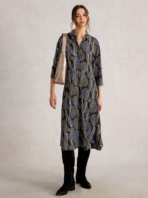 Robe Chemise En Jersey Rua - Blk Mlt - 52/R Image 2