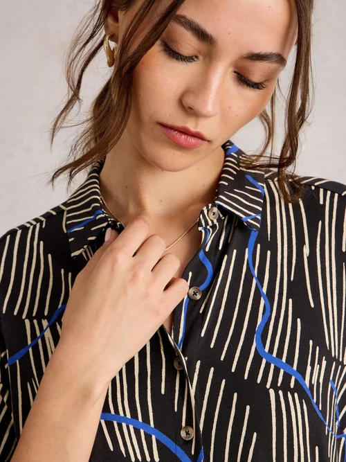 Robe Chemise En Jersey Rua - Blk Mlt - 52/R Image 3