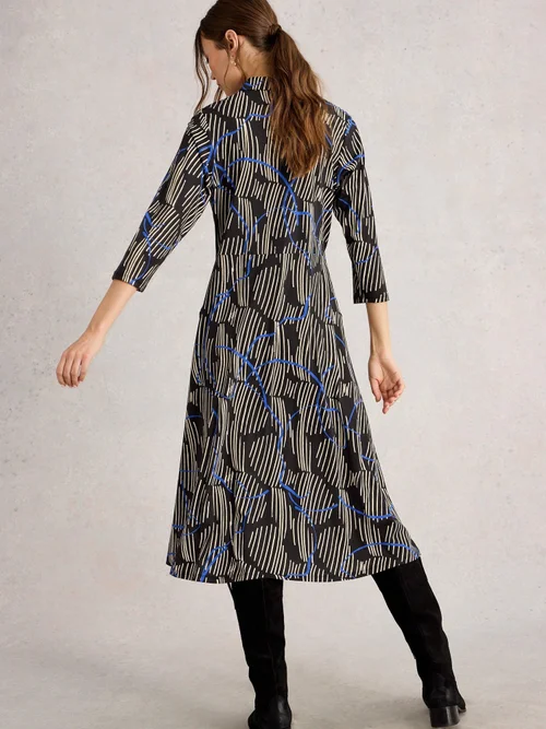 Robe Chemise En Jersey Rua - Blk Mlt - 52/R Image 4