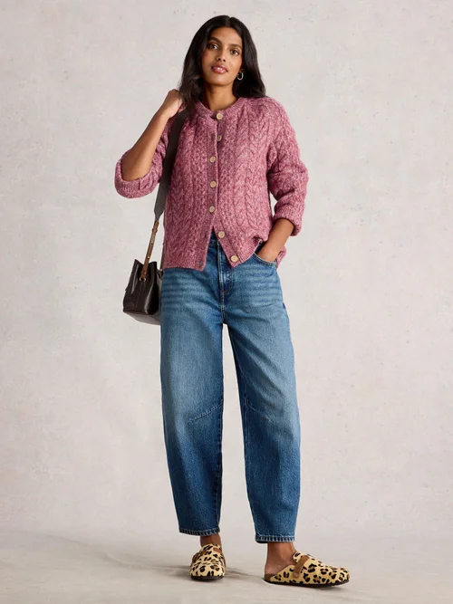 Carly Cable Cardi - Mid Pink - 52 Image 2