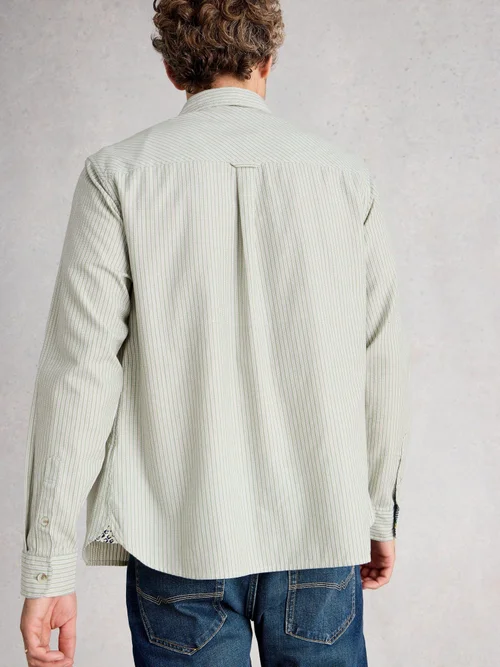 Chemise À Mini Rayures Stamford - Green Mlt - XL Image 4