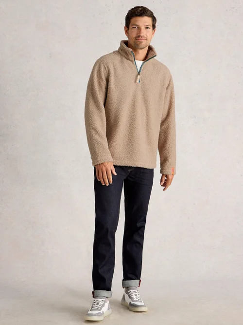 Borg Demi-Zip - Lgt Nat - XXL Image 2