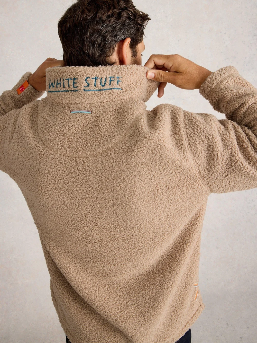 Borg Demi-Zip - Lgt Nat - XXXL Image 1