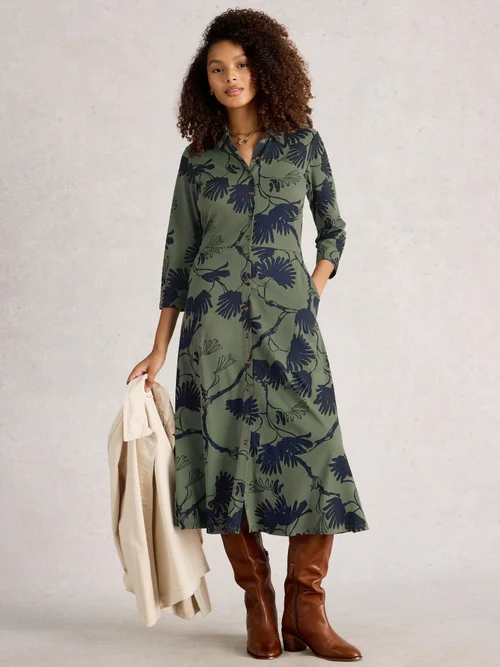 Robe Chemise En Jersey Rua - Green Mlt - 52/R Image 2