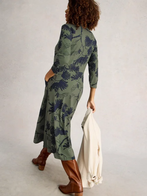 Robe Chemise En Jersey Rua - Green Mlt - 52/R Image 4