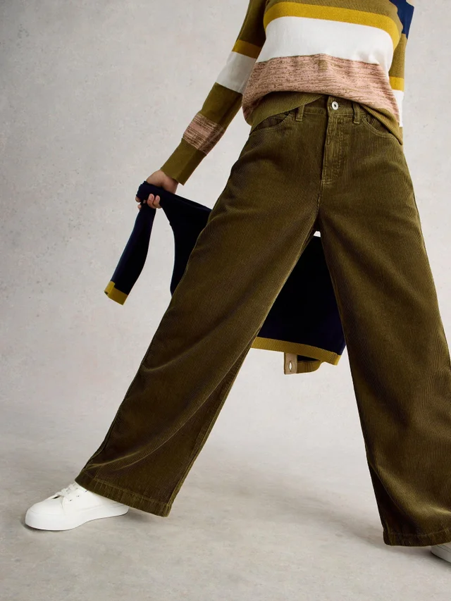 Pantalon Large En Velours Côtelé Ayla