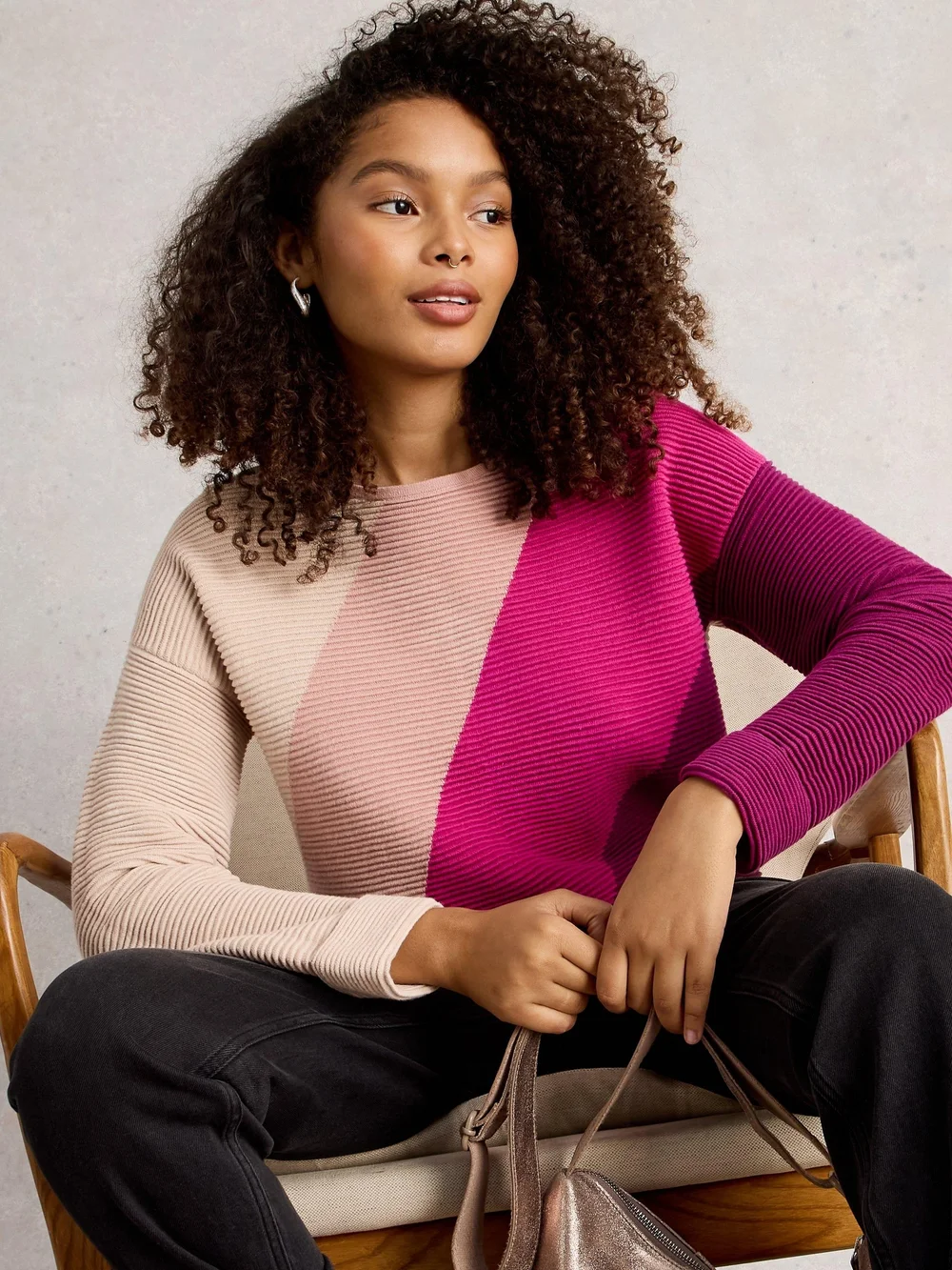 Pull Jana Col Block - Purple Mlt - 52 Image 1
