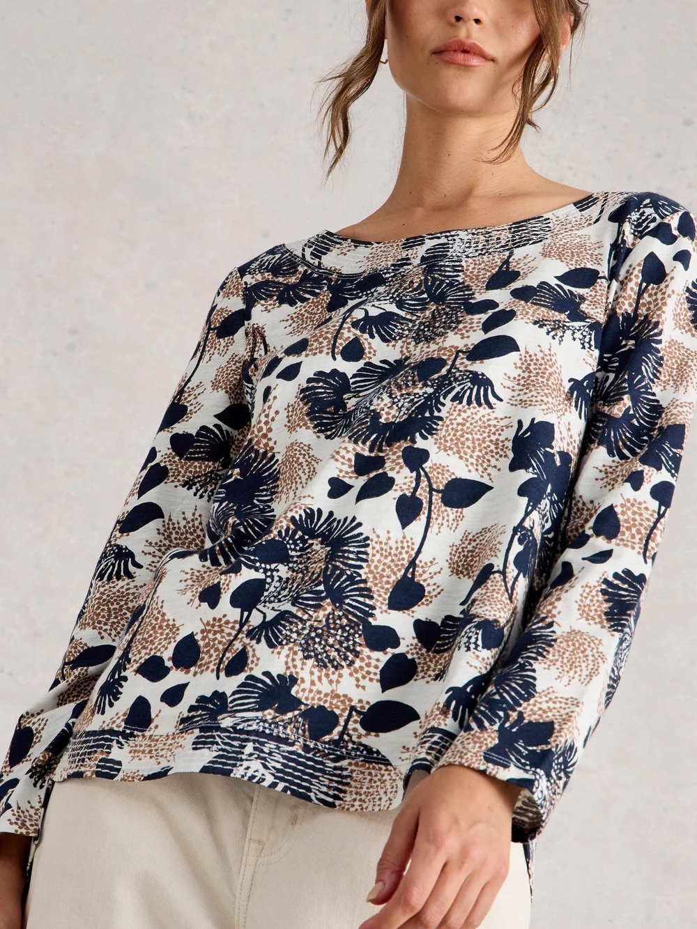 Weaver Ls Tee - Nat Mlt - 42 Image 1