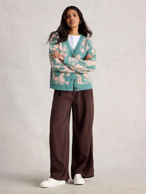 Jennifer Floral Cardi - Green Mlt - 52 Image 2