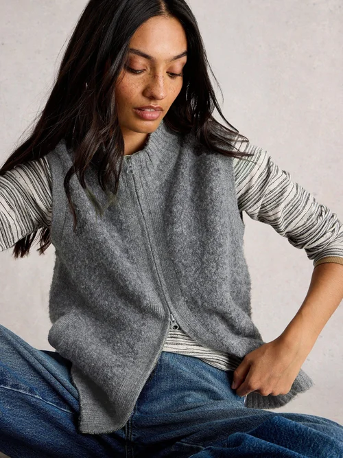 Gilet Boucle - Mid Grey - 52 Image 1