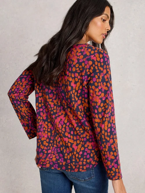 T-Shirt Weaver Notch Ls - Navy Multi - 52 Image 4