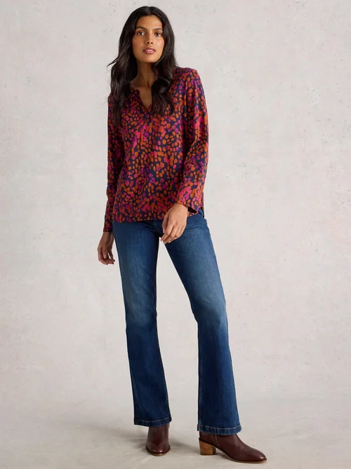 T-Shirt Weaver Notch Ls - Navy Multi - 52 Image 2