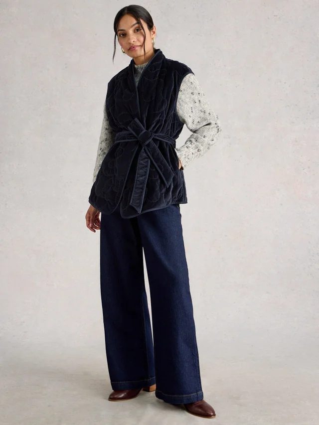 Gilet Matelassé En Velours Gigi