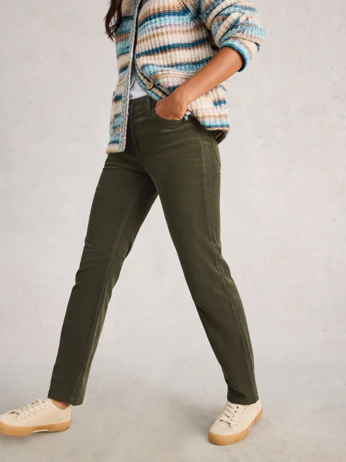 Pantalon Droit En Velours Côtelé Brooke - Khaki Grn - 46/R Image 3