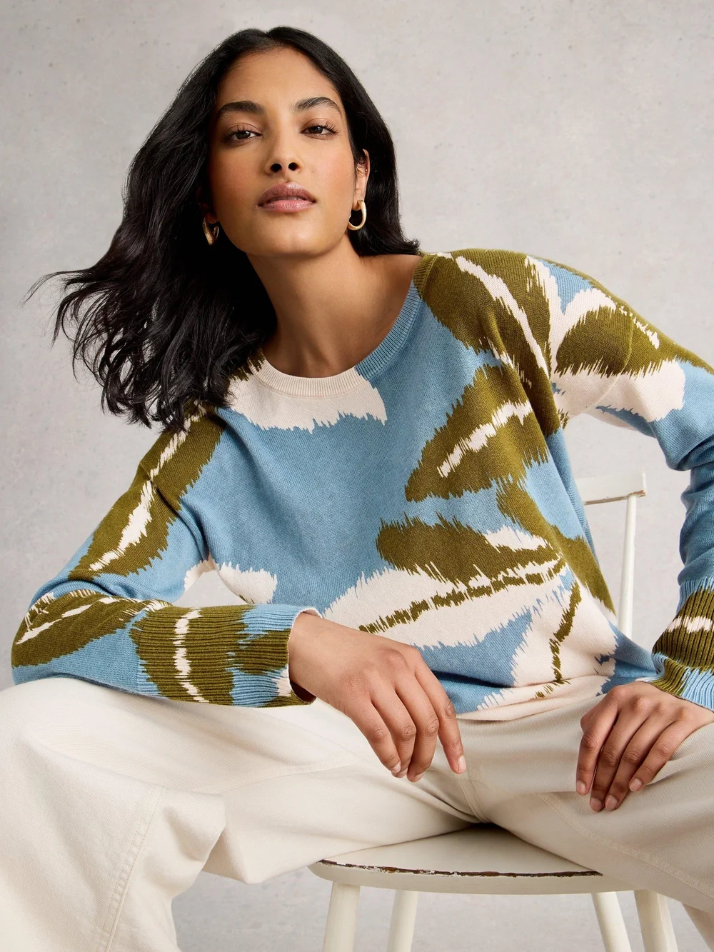 Pull Imprimé Olive - Blue Mlt - 52 Image 1