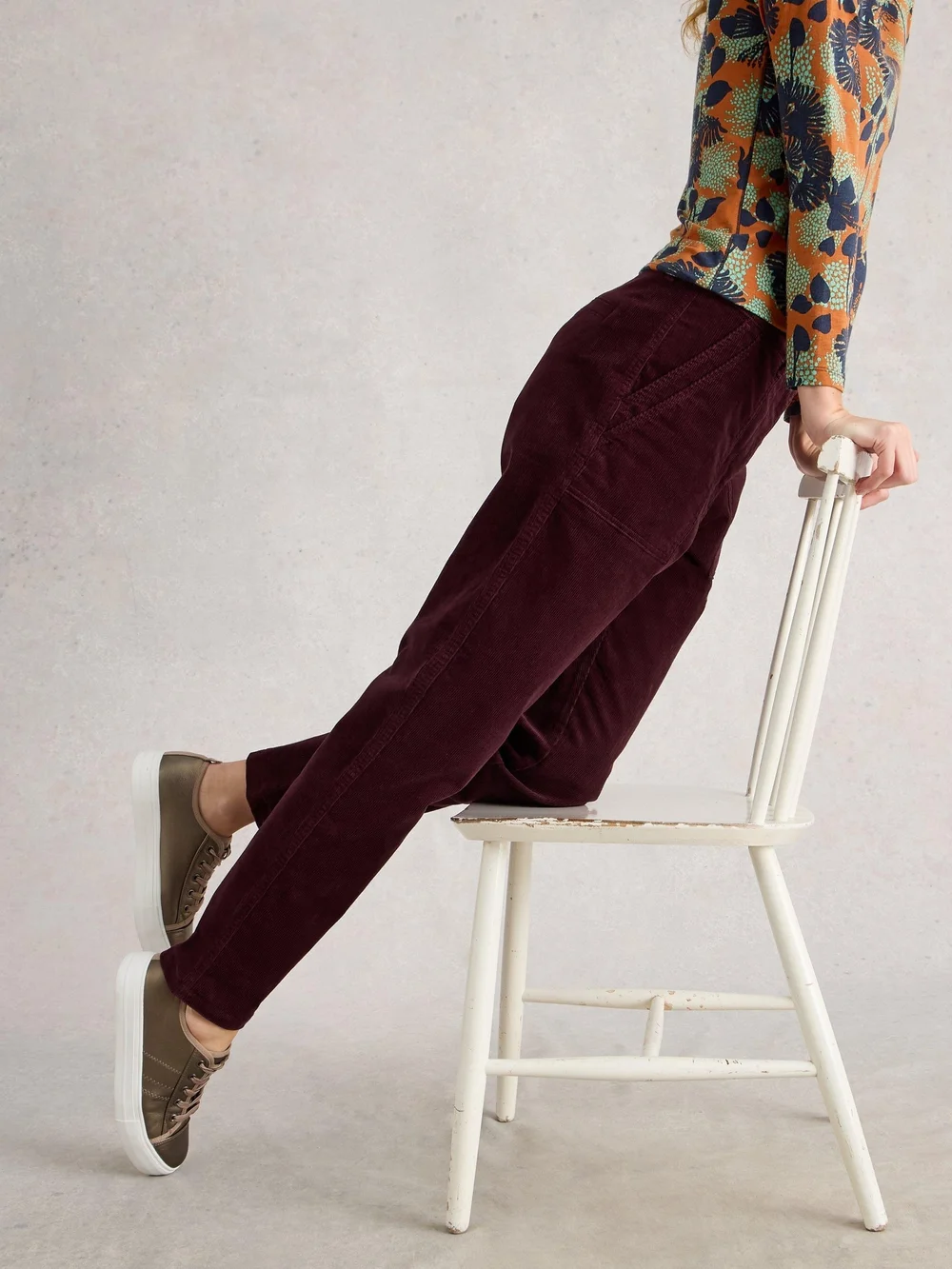 Pantalon Twister En Velours Côtelé - Dk Plum - 52/R Image 1