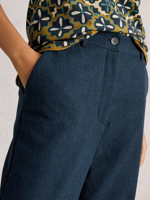 Pantalon Large Belle Tweedy - Navy Multi - 42/R Image 3