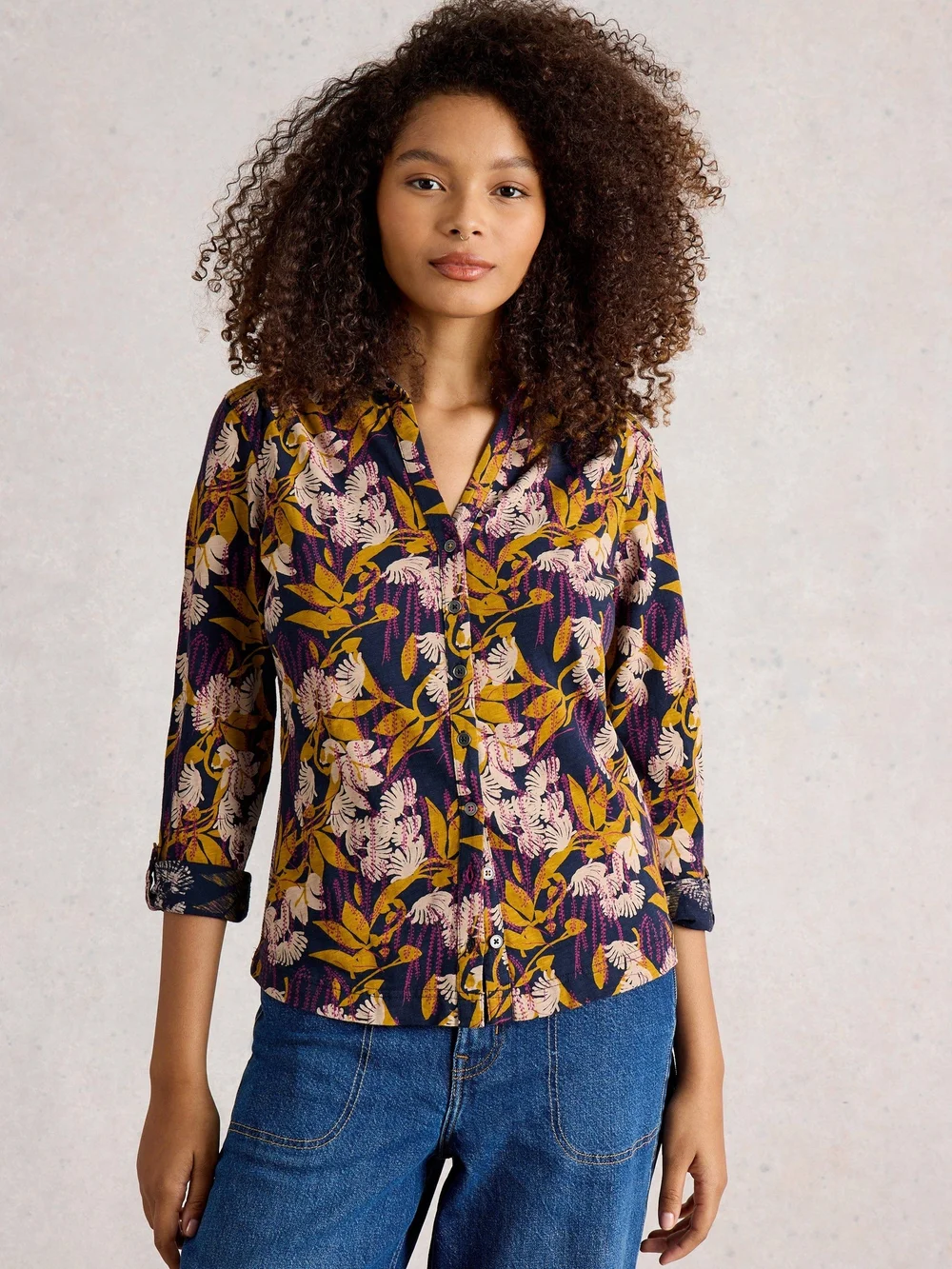 Chemise En Jersey Annie - Navy Multi - 40 Image 1