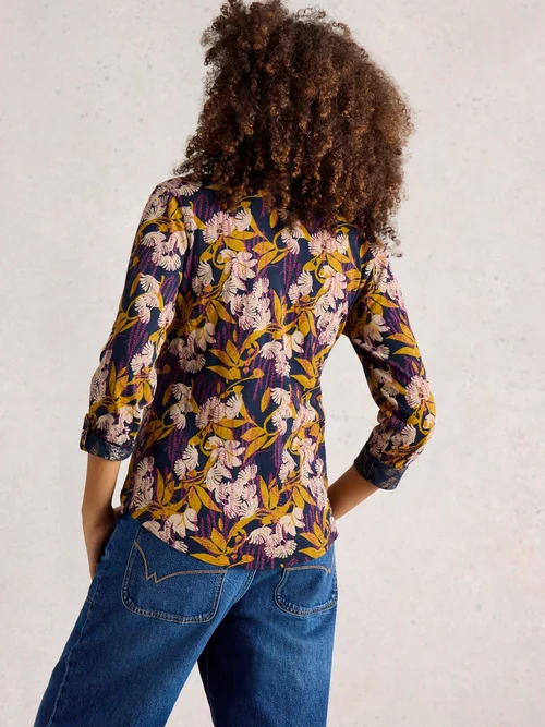 Chemise En Jersey Annie - Navy Multi - 40 Image 4