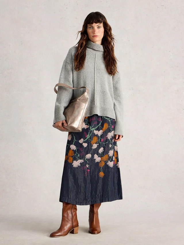 Jupe Midi Métallisée Yuki