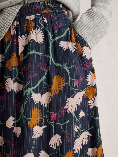 Jupe Midi Métallisée Yuki - Navy Multi - 52 Image 3