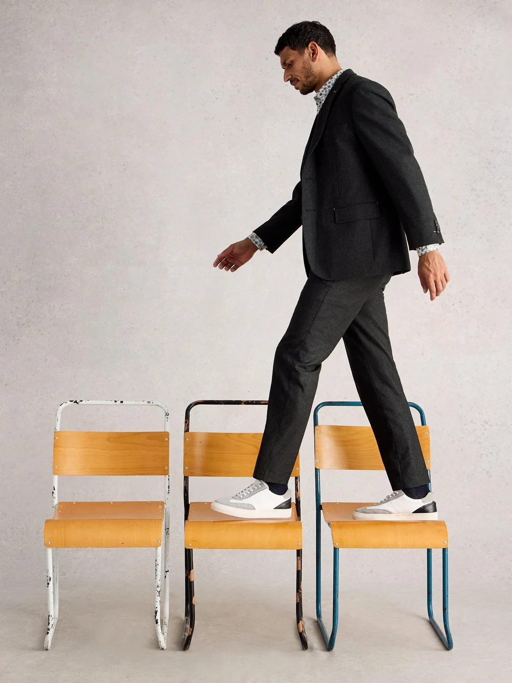 Pantalon En Laine Mélangée - Charc Grey - 38/R Image 1