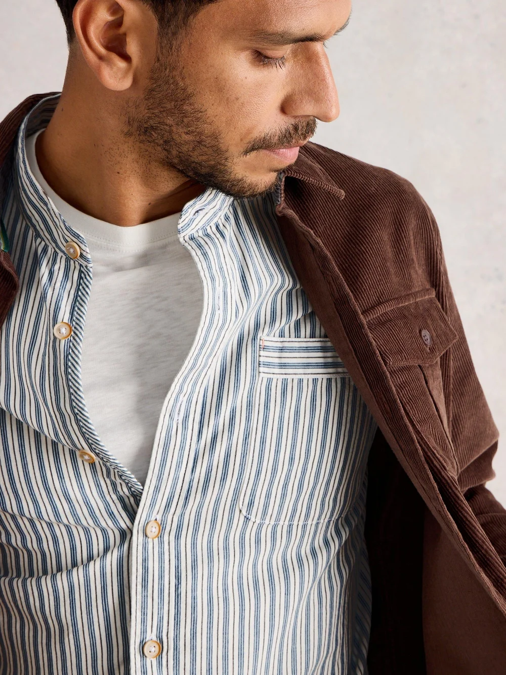 Chemise À Rayures Grand-Père Alnwick - Blue Mlt - XXL Image 1