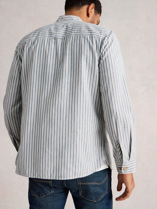 Chemise À Rayures Grand-Père Alnwick - Blue Mlt - XXXL Image 4