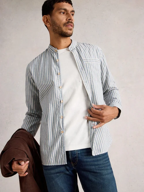 Chemise À Rayures Grand-Père Alnwick - Blue Mlt - XXL Image 3