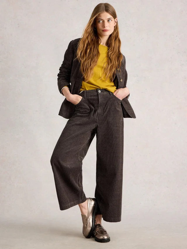 7/8-Kordhose Tia mit weitem Bein