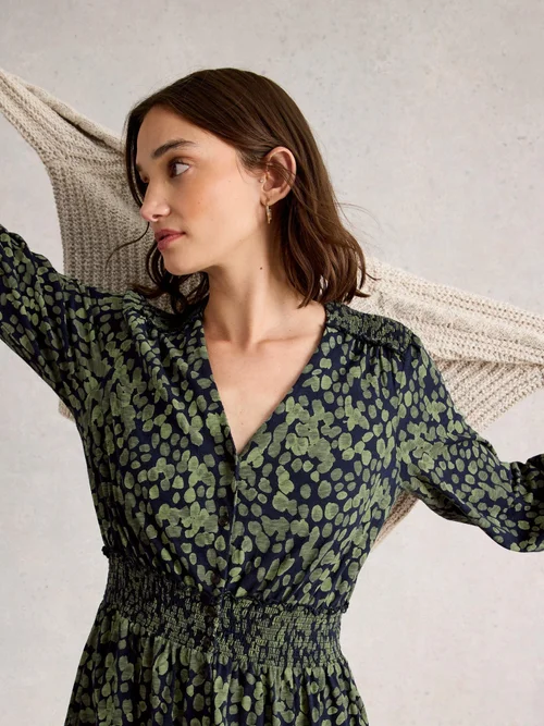 Robe Froncée Jonie - Green Pr - 44/R Image 3