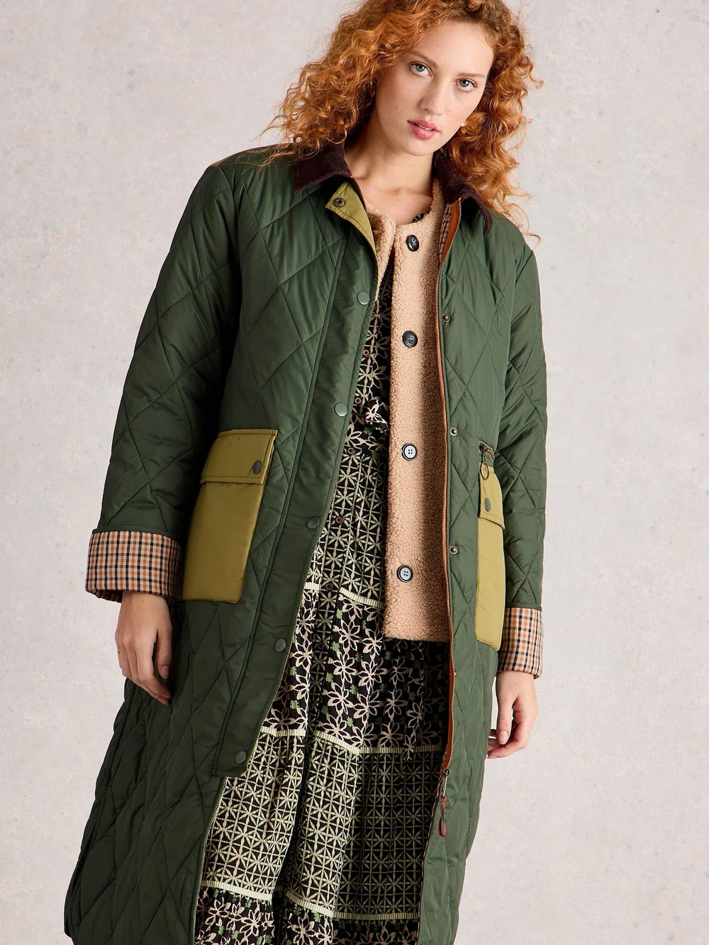Manteau Matelassé Long Stella - Dk Green - 48 Image 1