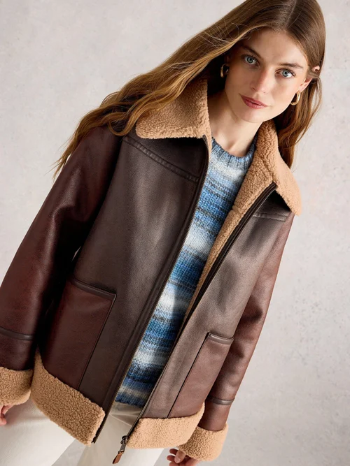 Veste Aviateur Serena - Brown Mlt - 48 Image 3