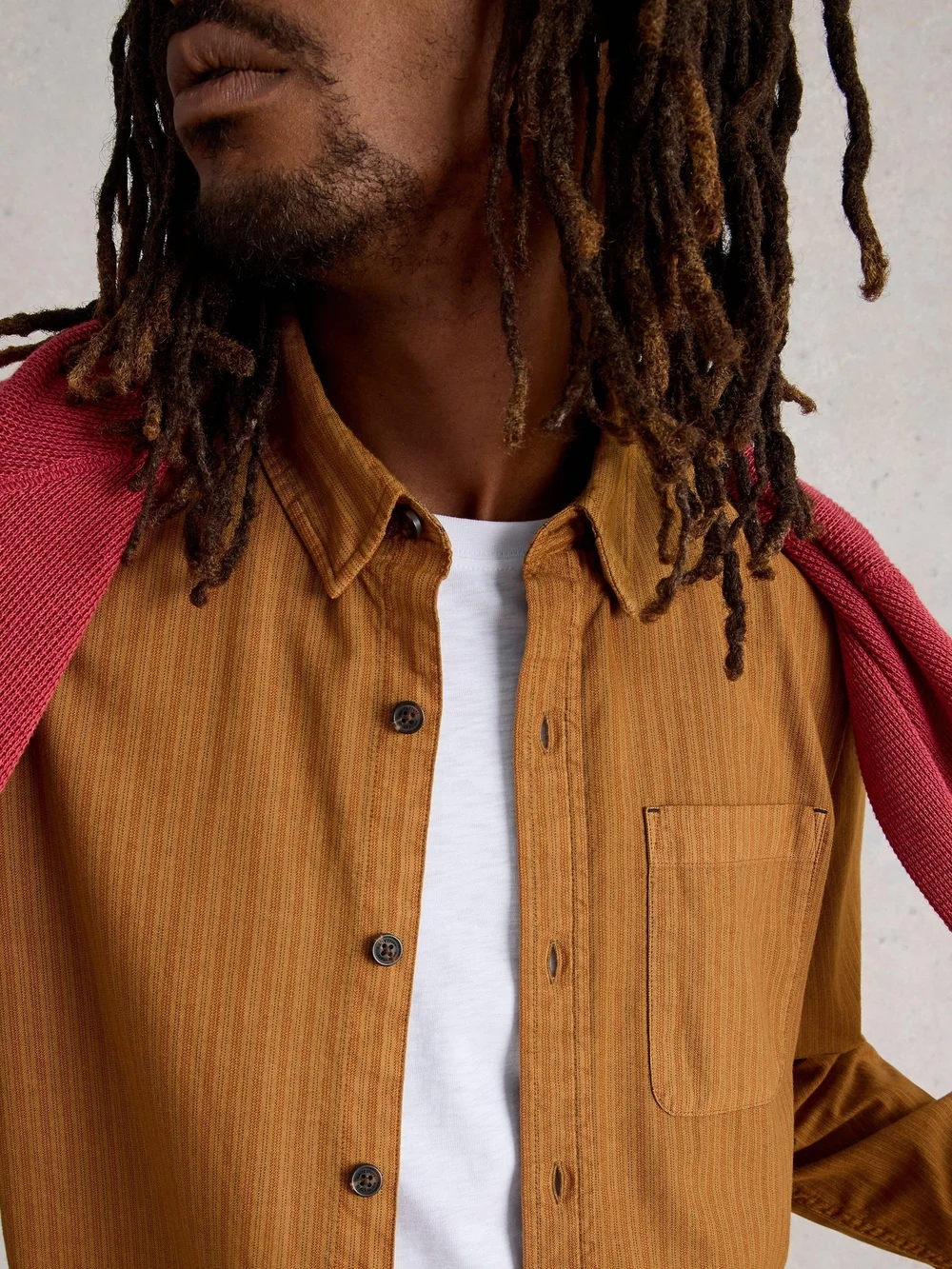 Chemise à rayures Bruton - Mid Tan - XXXL Image 1