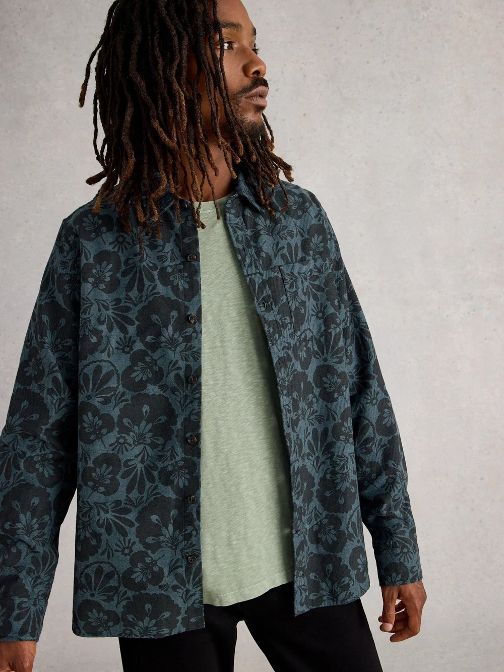 Chemise à imprimé unique Finsbury - Green Pr - XXL/R Image 1