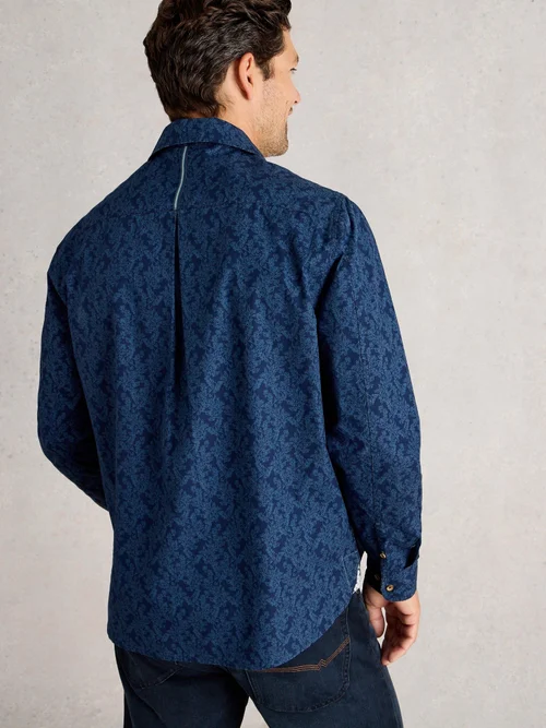 Chemise Finsbury À Imprimé Vigne - Navy Pr - XXXL/R Image 4