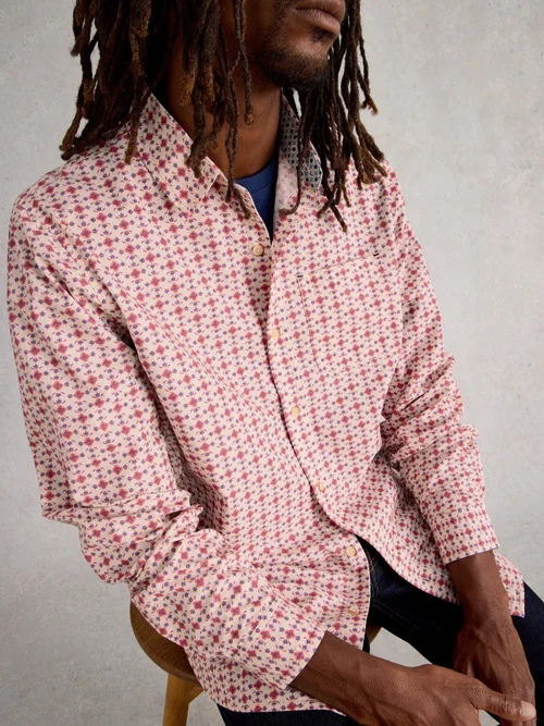 Chemise Finsbury Folk À Imprimé Géométrique - Red Pr - S/R Image 1