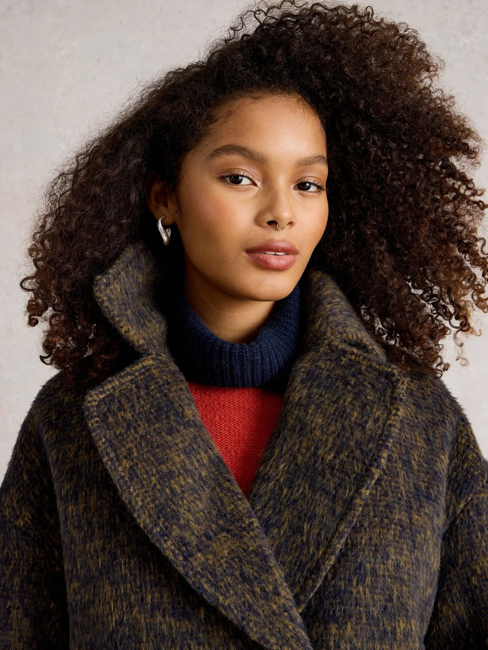 Veste En Laine Mélangée Josie - Navy Multi - 50 Image 1