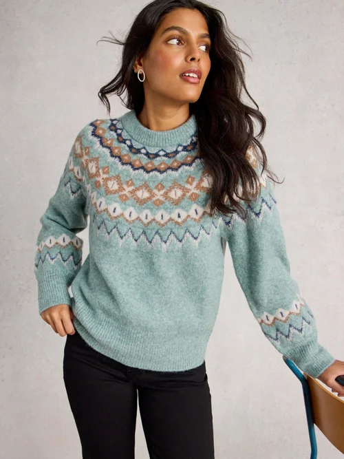 Pull Arctic Fairisle - Blue Mlt - 52 Image 3