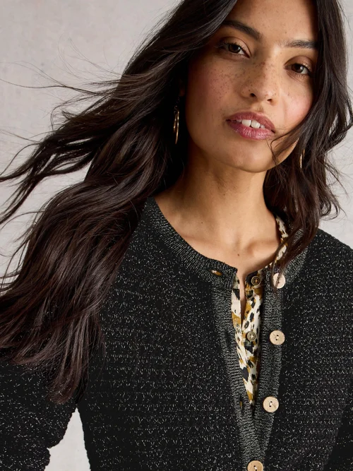 Belle Sparkle Cardi - Pure Blk - 52 Image 3