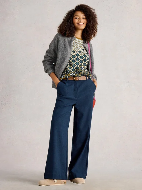 Bobby Boucle Zip Cardi - Mid Grey - 42 Image 2