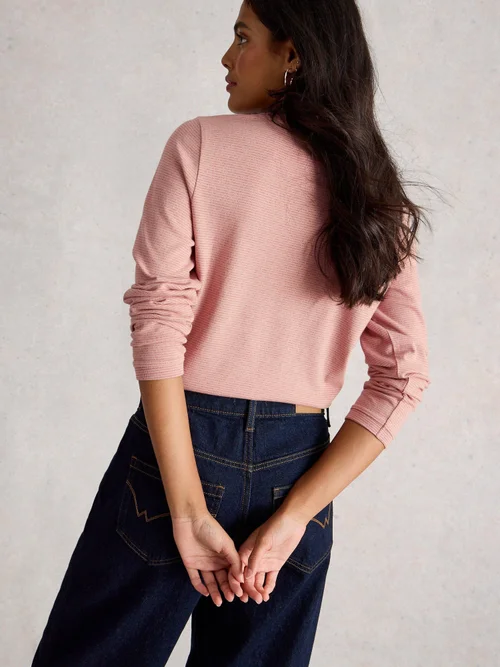 T-Shirt Clara Ls Sparkle - Dus Pink - 48 Image 4